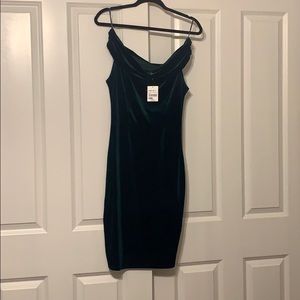 Rich green velvet dress
